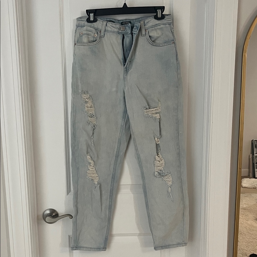 wild fable Light Blue Distressed Boyfriend Jeans
